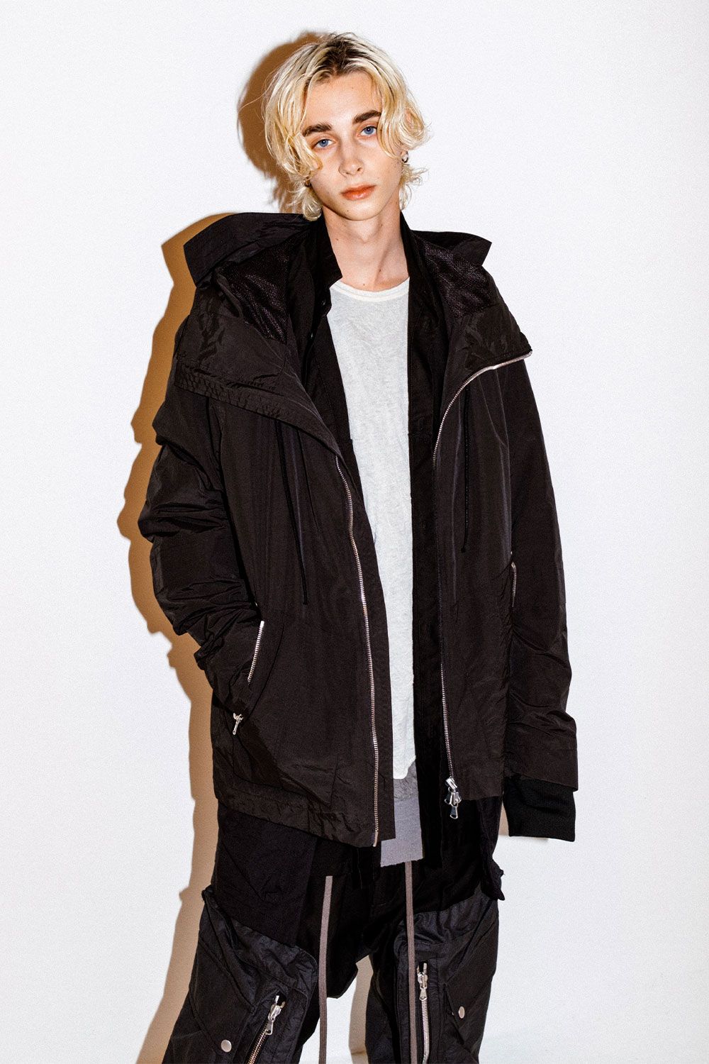Nylon Hoodie Blouson / ブラック