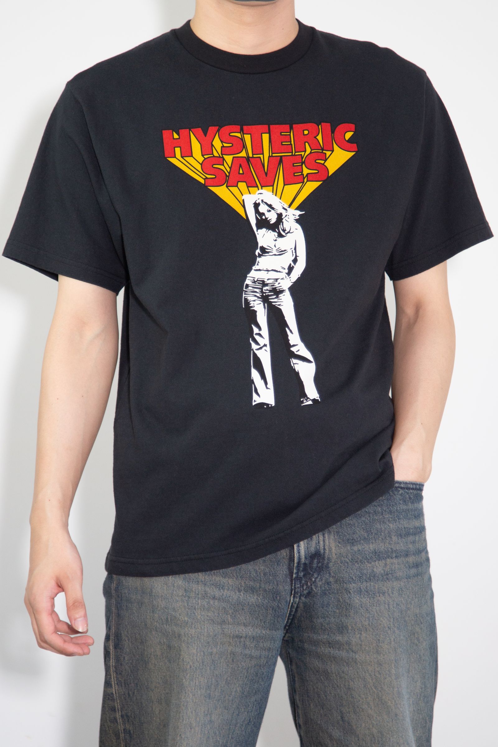 HYSTERICGLAMOURブラック Tシャツ　ヒステリックグラマー値下げ⭕️ HYSTERIC GLAMOUR ヒステリックグラマー ブラック Tシャツ