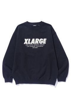 [ラスト1点 サイズM] CHENILLE LOGO CREWNECK SWEATSHIRT / ブラック