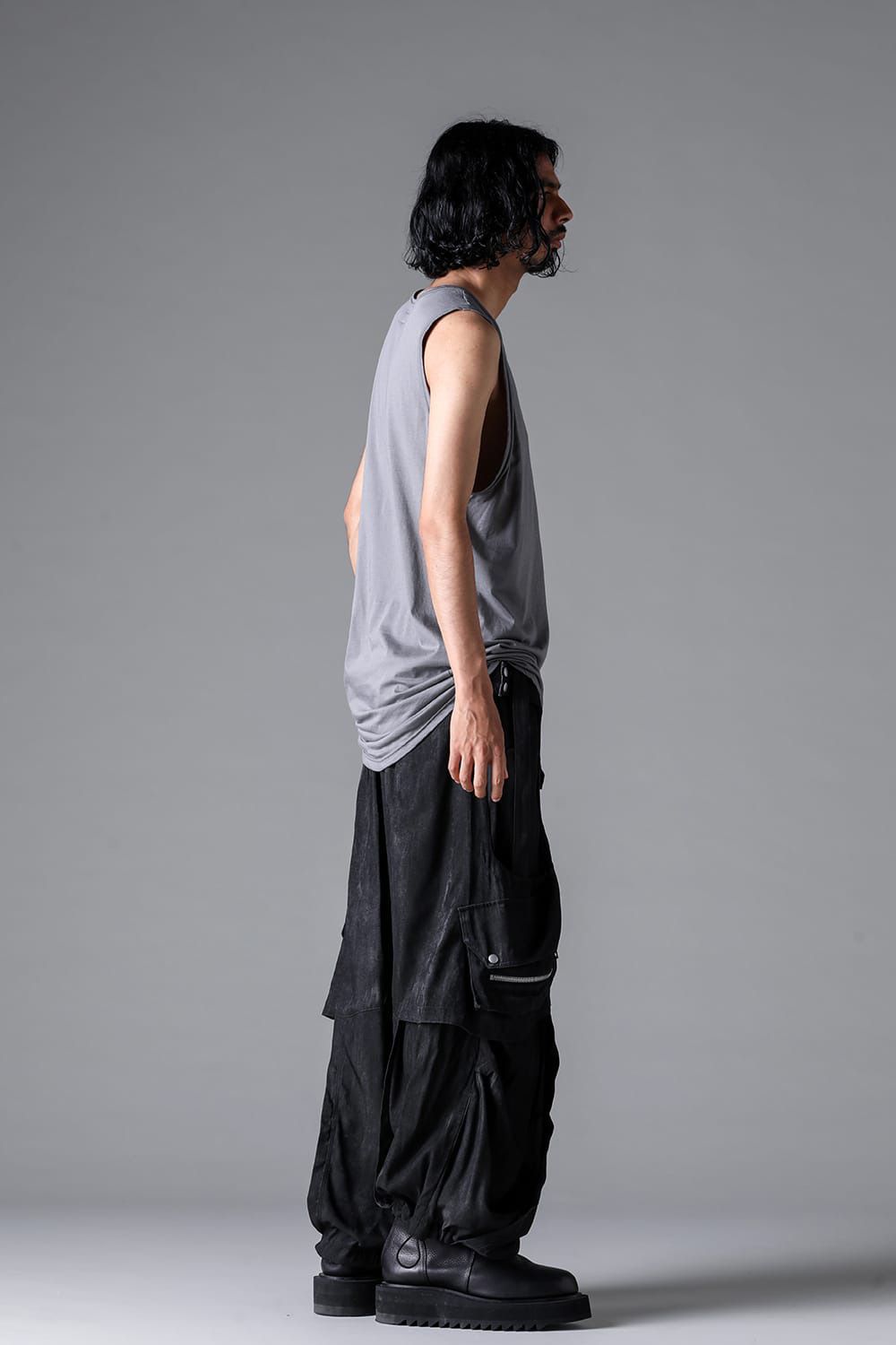ロングタンクトップ / LONG TANK TOP / ストーン / ag-6083-3