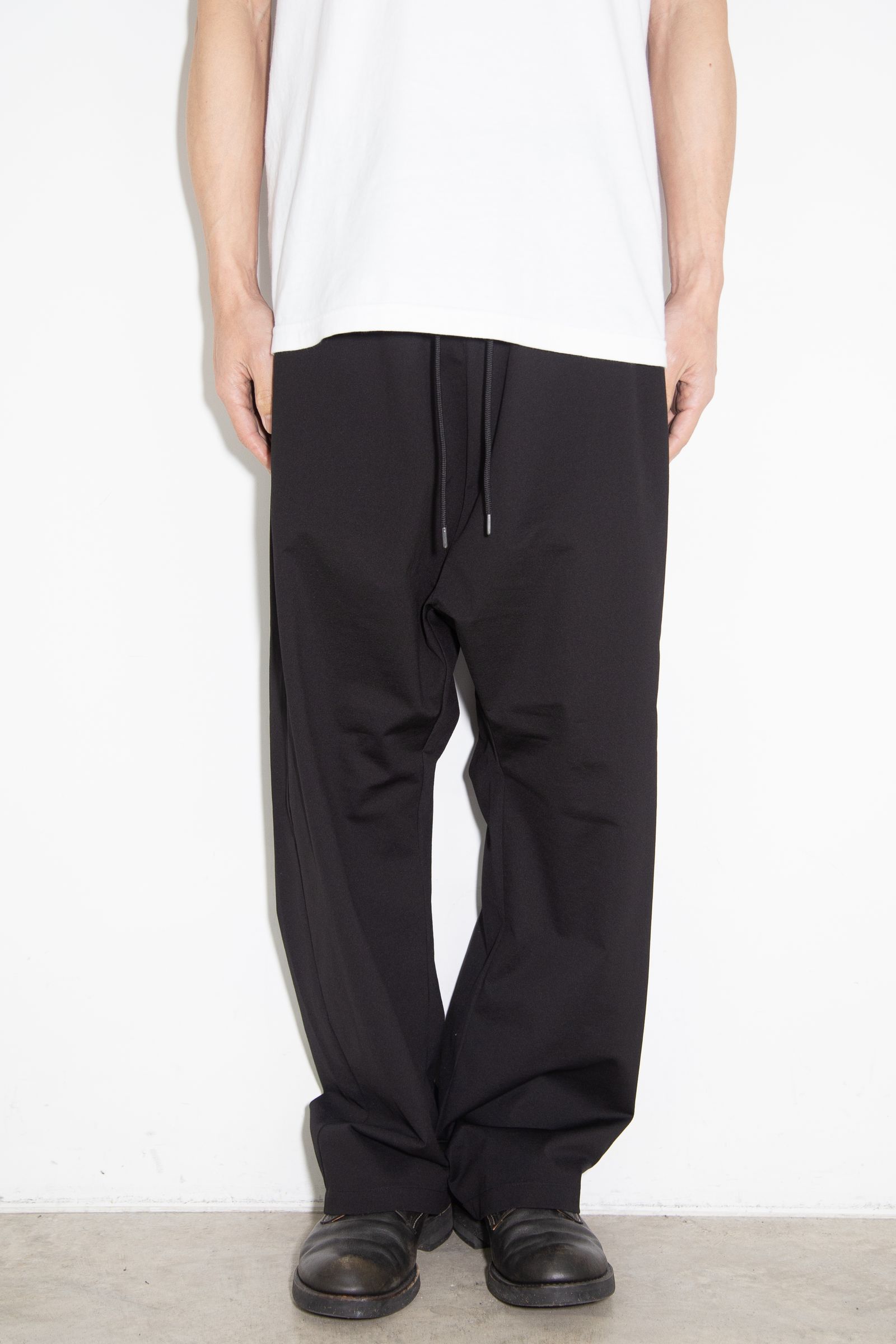 PE HIGH GAUGE JERSEY SAROUEL EASY TROUSERS / ブラック