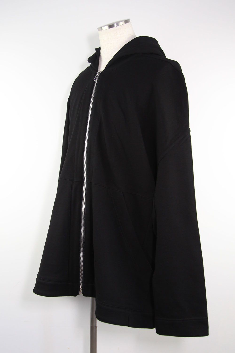 スウェットドルマンジップフーディ / Sweat Dolman Zip Hoodie / ブラック