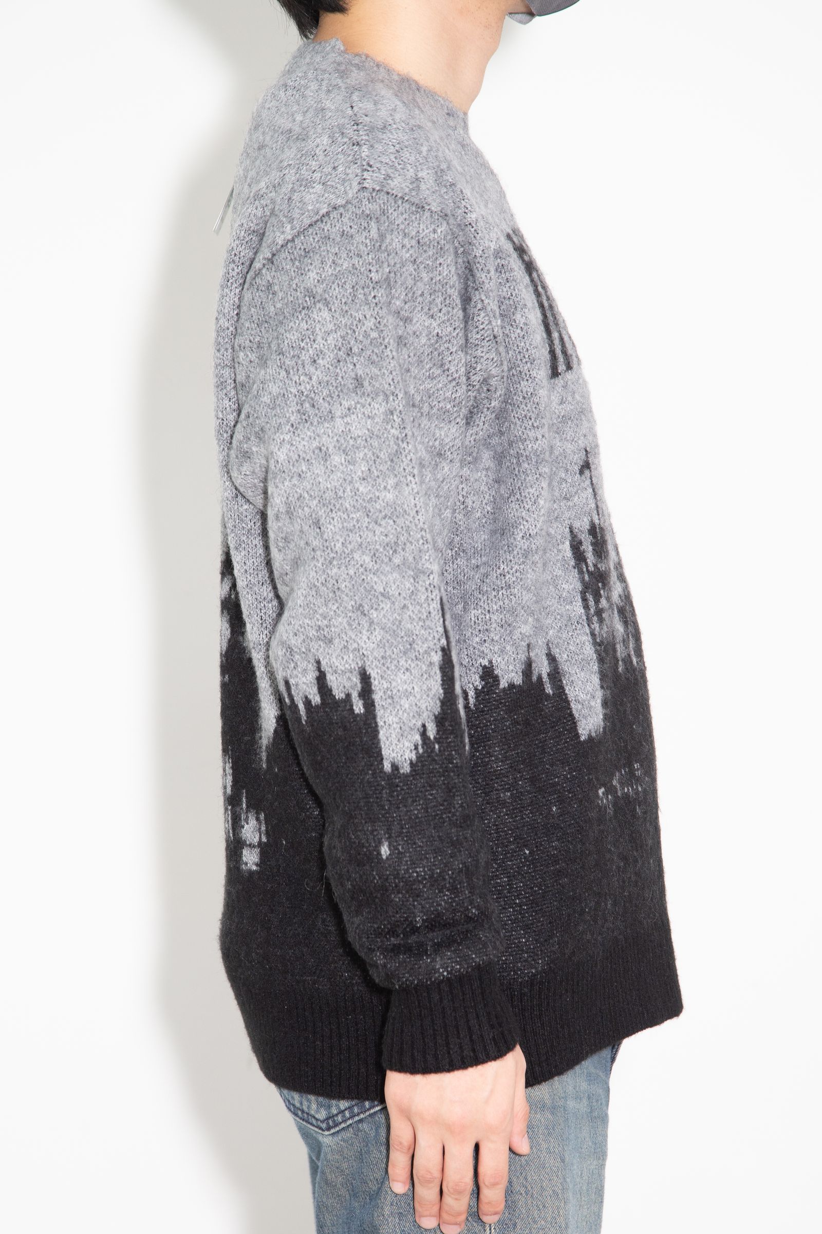 LONDON CALLINGジャカード セーター / ブラック