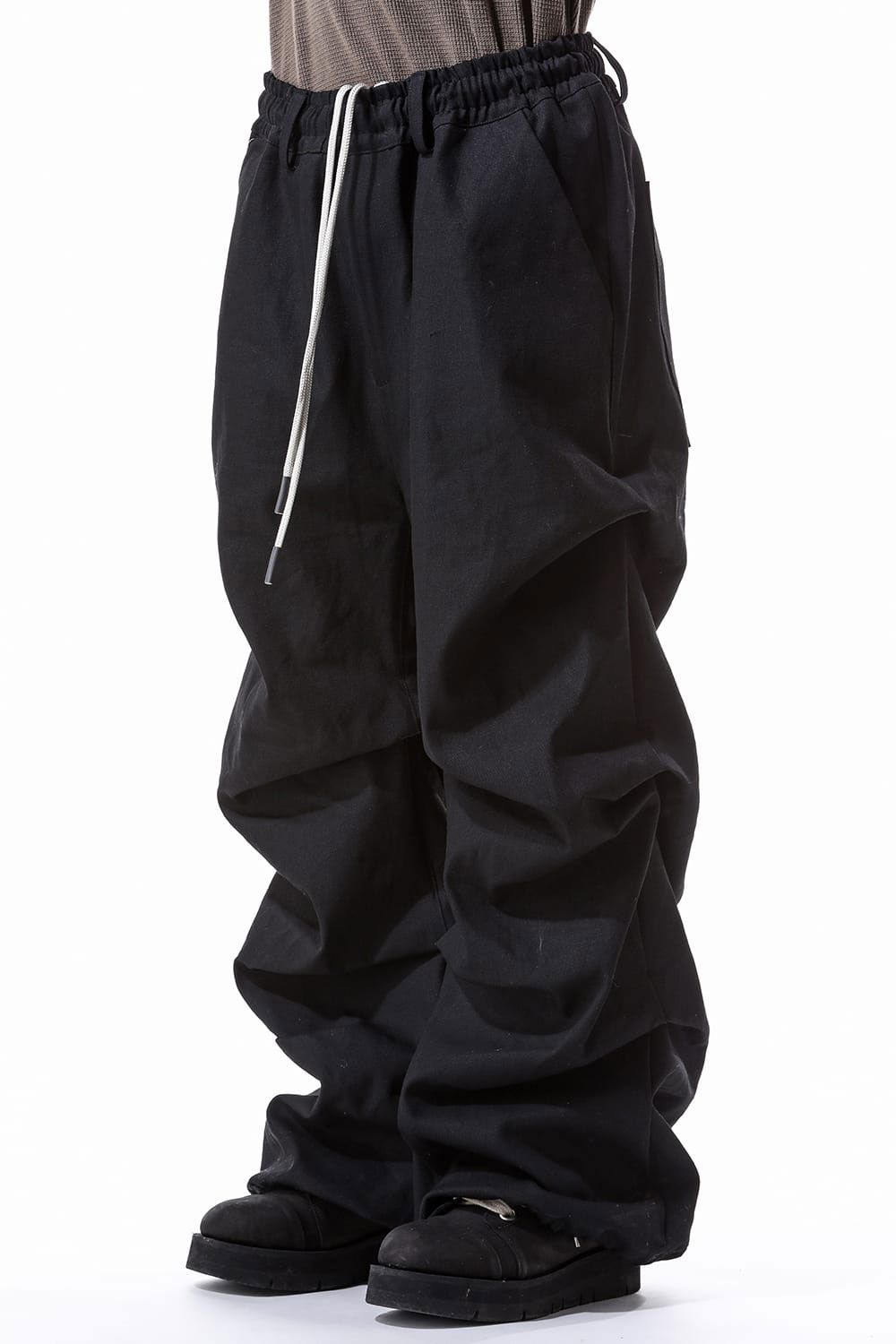 デニムタックワイドパンツ / Denim Tuck Wide Pants / ブラック