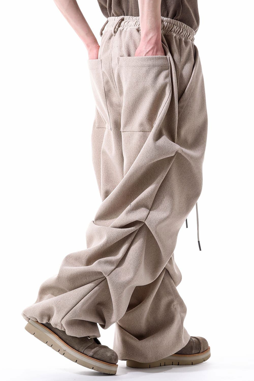 タックワイドパンツ / Tuck Wide Pants / ベージュ / ag-10080-1