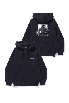 OG BOX ZIP UP HOODIE / ブラック