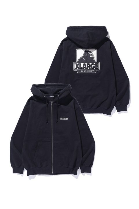 OG BOX ZIP UP HOODIE / ブラック