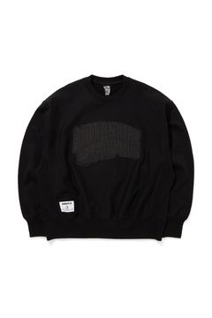【BILLIONAIRE BOYS CLUB】APPLIQUE LOGO SWEATSHIRT ARCH LOGO / ブラック