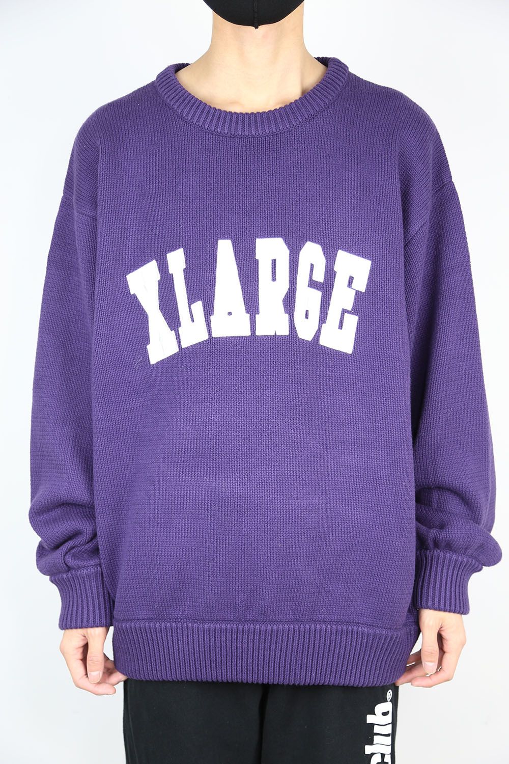 XLARGE - COLLEGE LOGO CREWNECK KNIT / パープル | Tempt