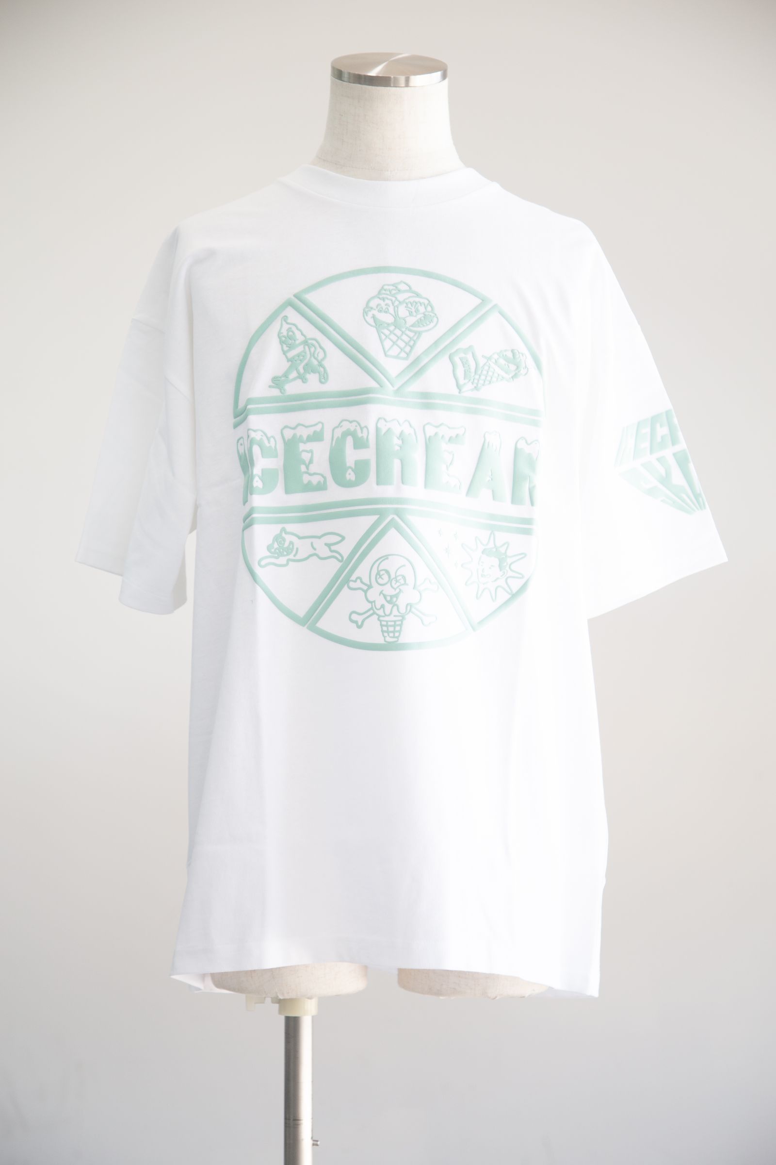 【ICECREAM】 PUFF PRINT COTTON T-SHIRT ICECREAM / ホワイト