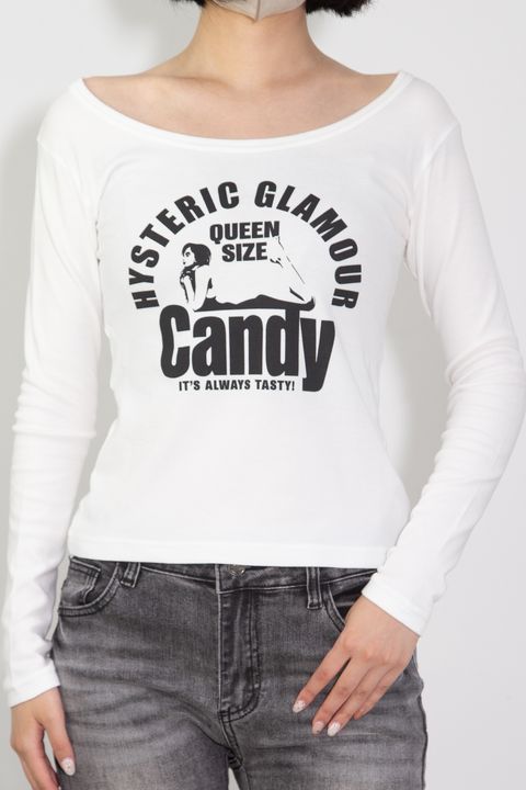 QUEEN SIZE CANDY チビTシャツ / ホワイト