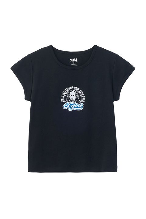FACE AND LOGO PATCH S/S BABY TEE / ブラック