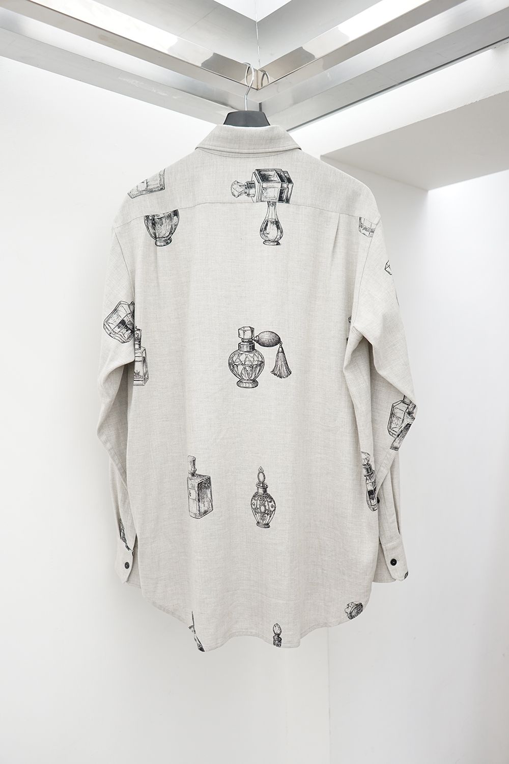 Perfume-Print Dress Shirt
