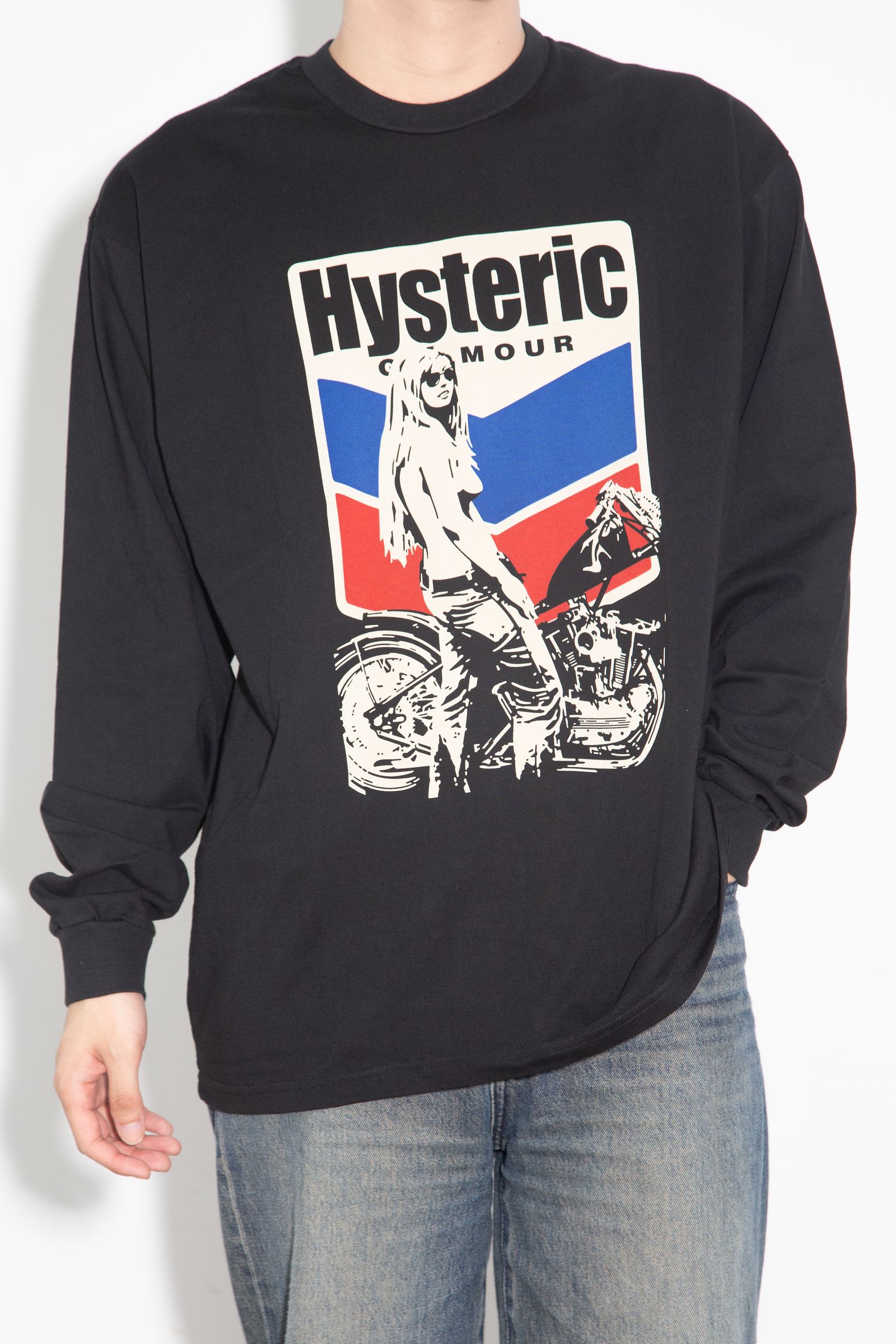 MOTORCYCLE GIRL Tシャツ / ブラック