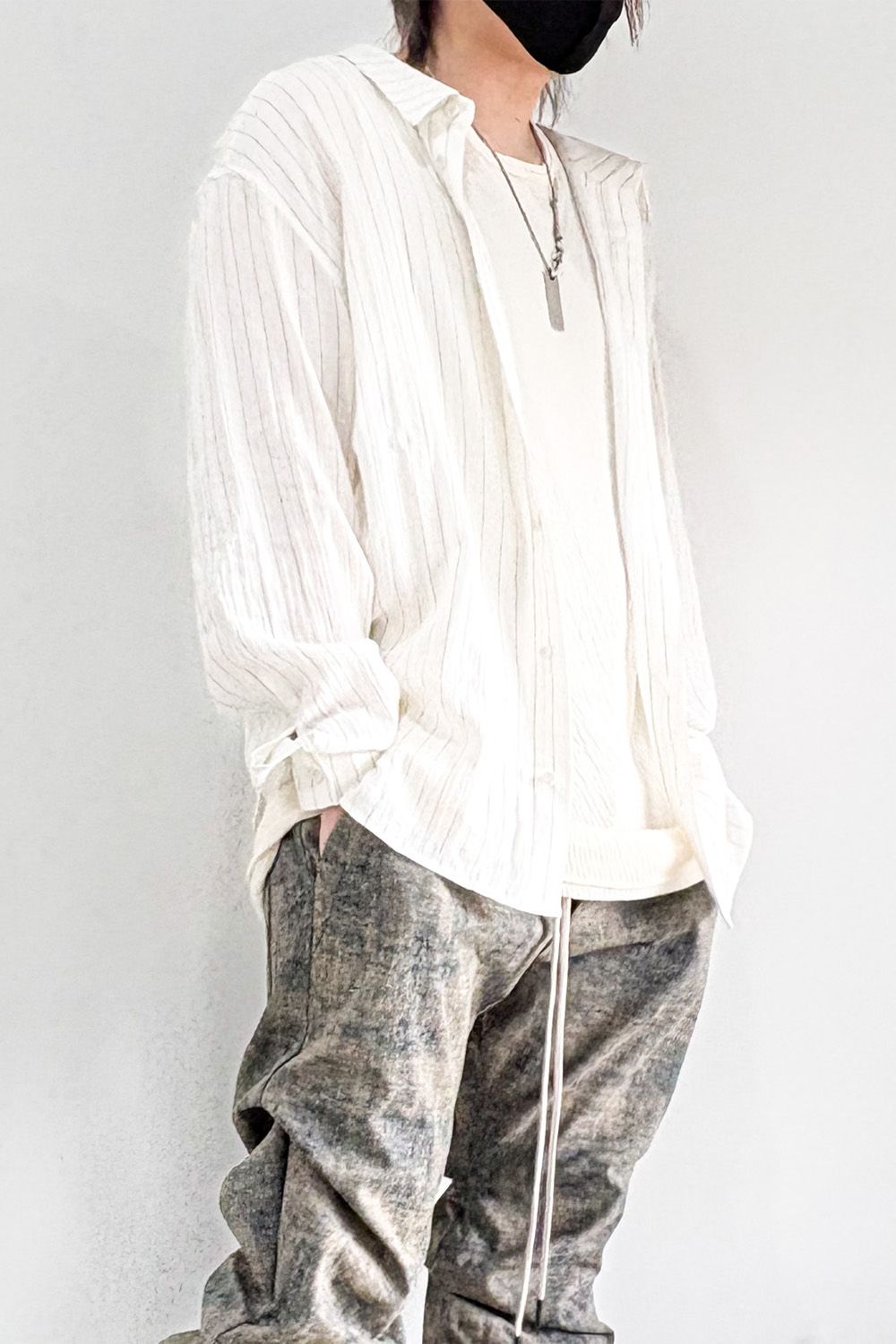 BACK FACE SHIRT / ホワイトストライプ