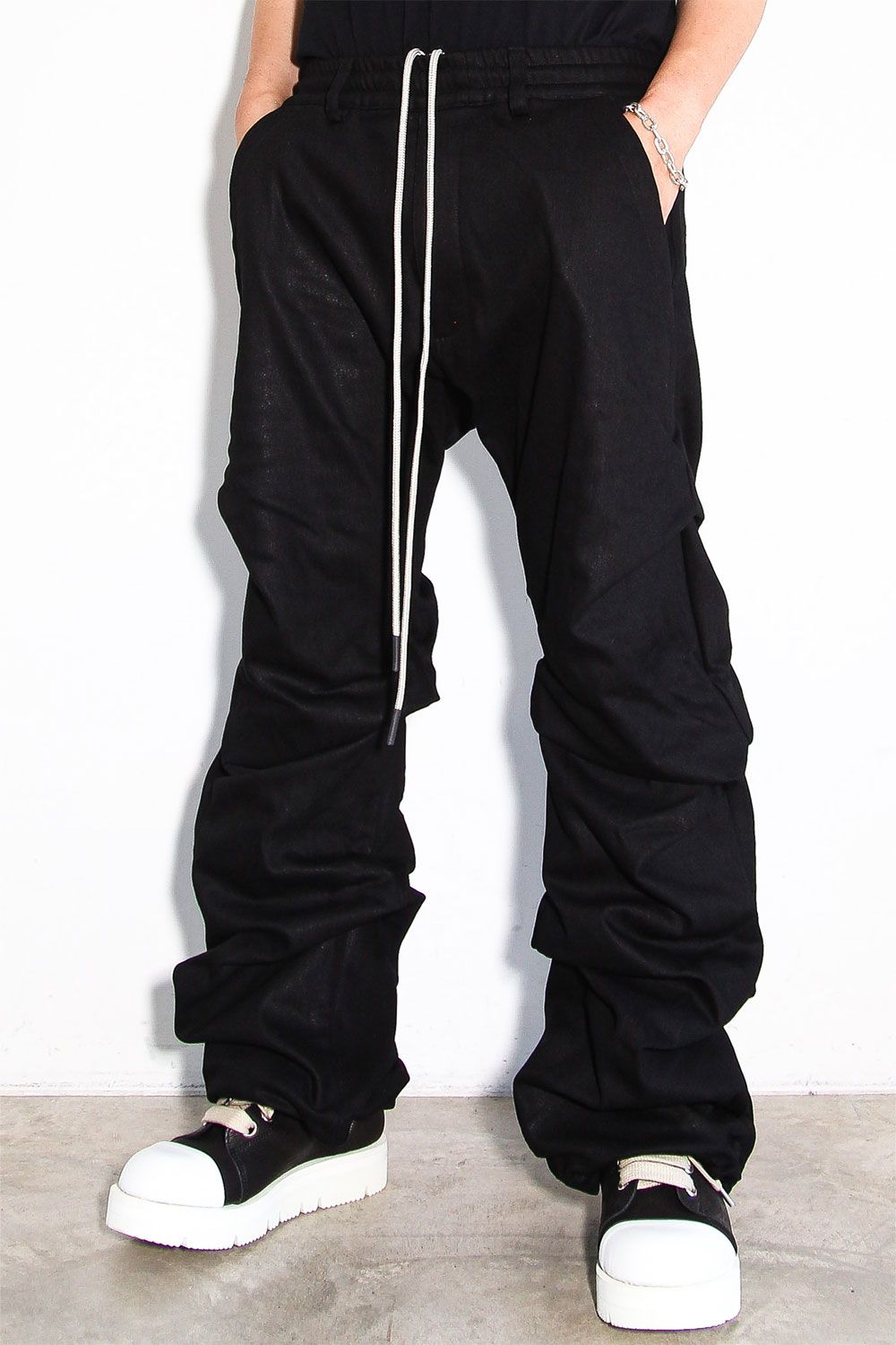 パンツ A.F ARTEFACT / 24SS CURVED LONG PANTS A.F ARTEFACT CURVED LONG PANTS / LINEN TWILL (BLACK)の商品