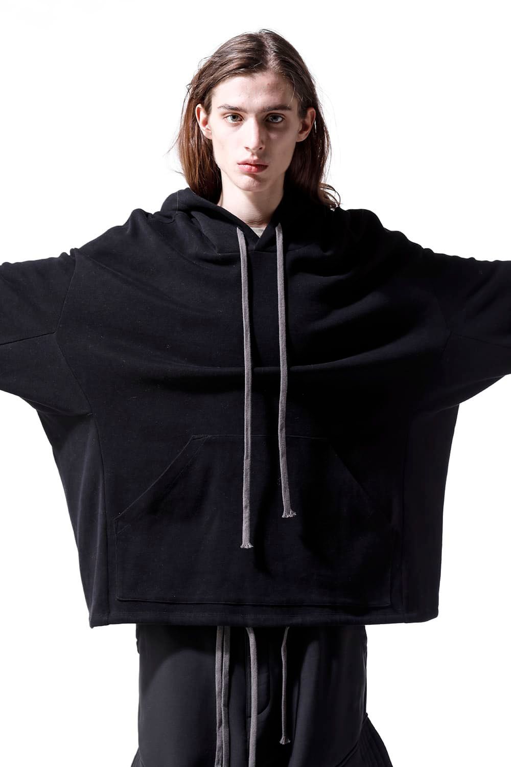 ドルマンフーディーニットプルオーバー / Dolman Hoodie Knit Pullover / ブラック