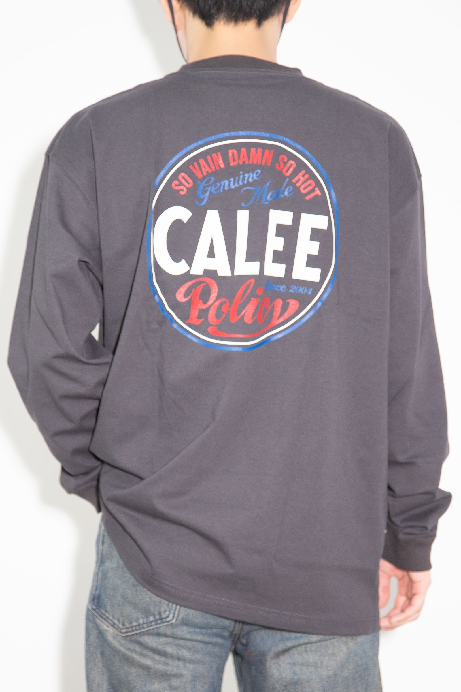 VINTAGE TYPE CIRCLE LOGO L/S TEE / チャコール