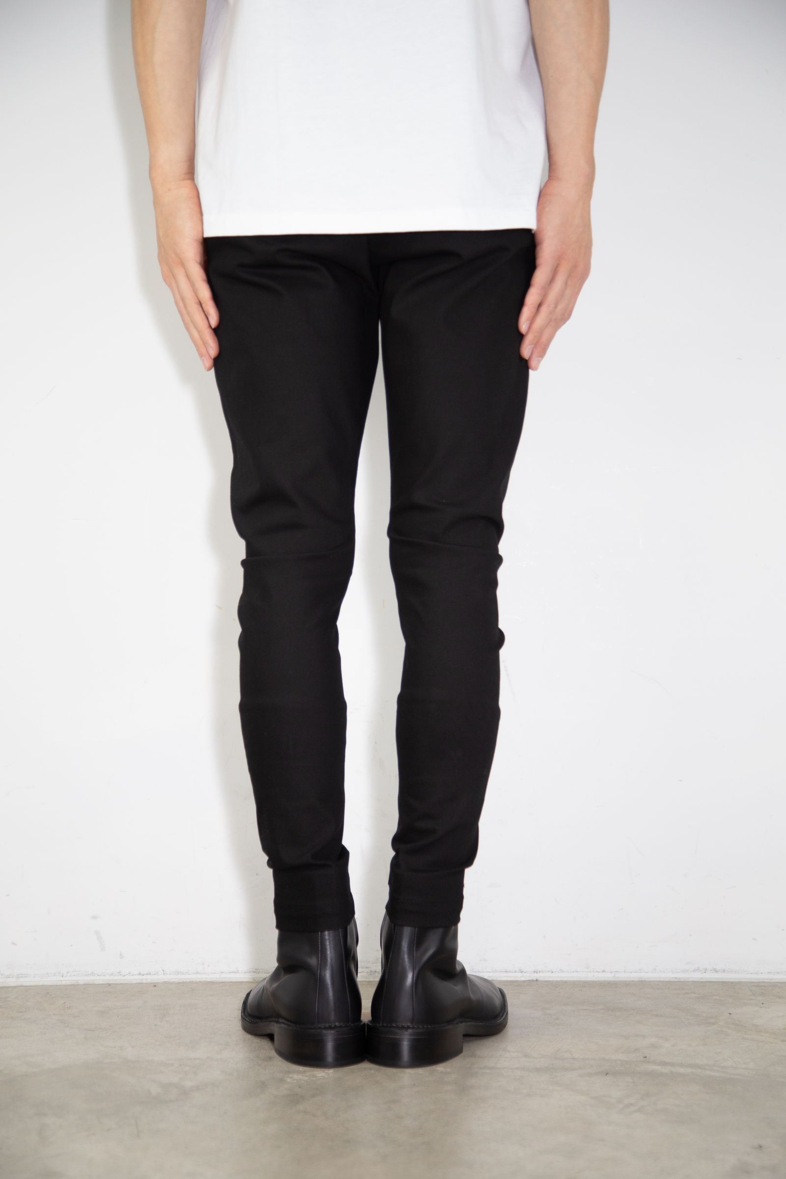 RUBBER STRETCH TWILL 3 DIMENSIONAL PANTS / ブラック