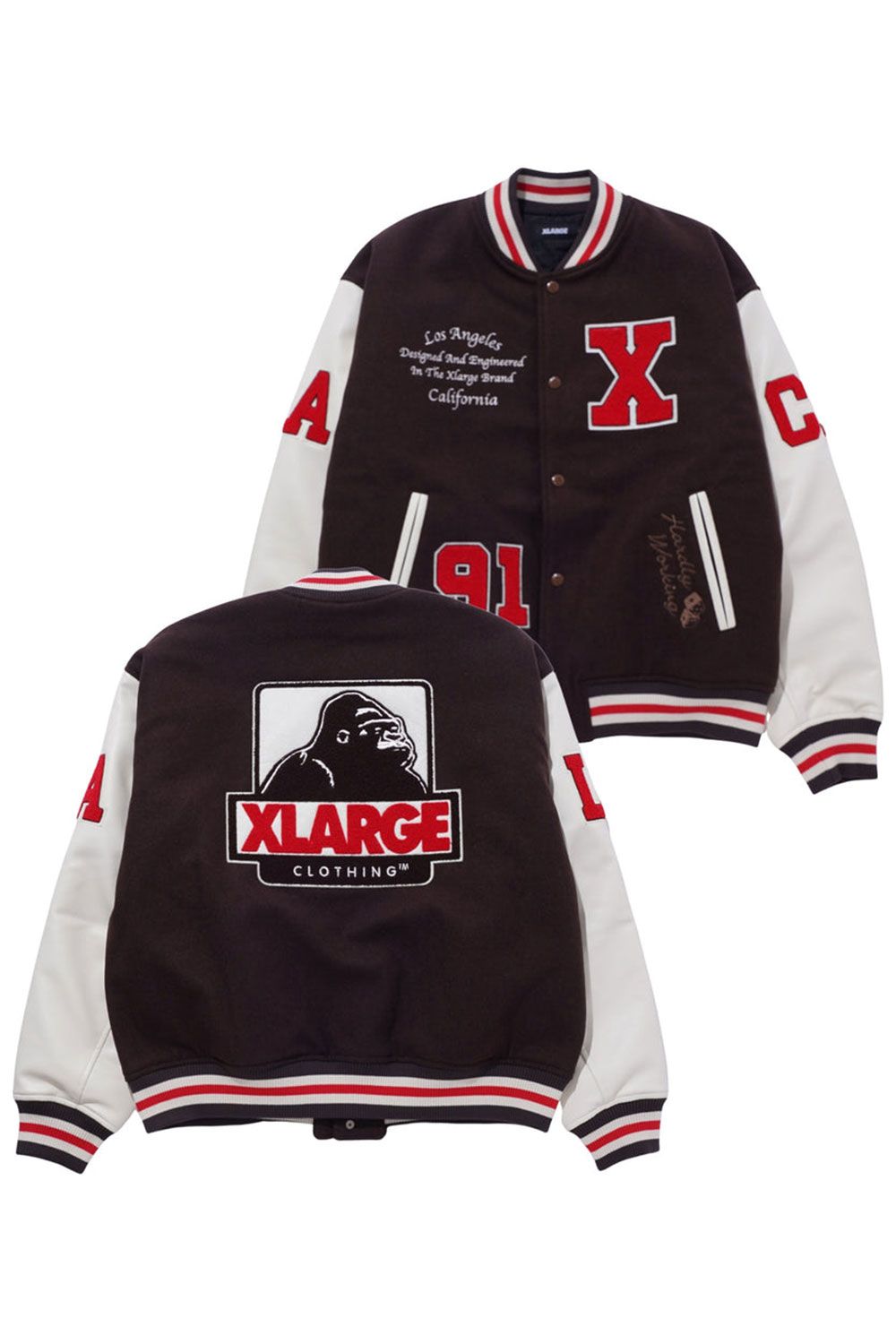 XLARGE - OG LOGO VARSITY JACKET / ネイビー | Tempt