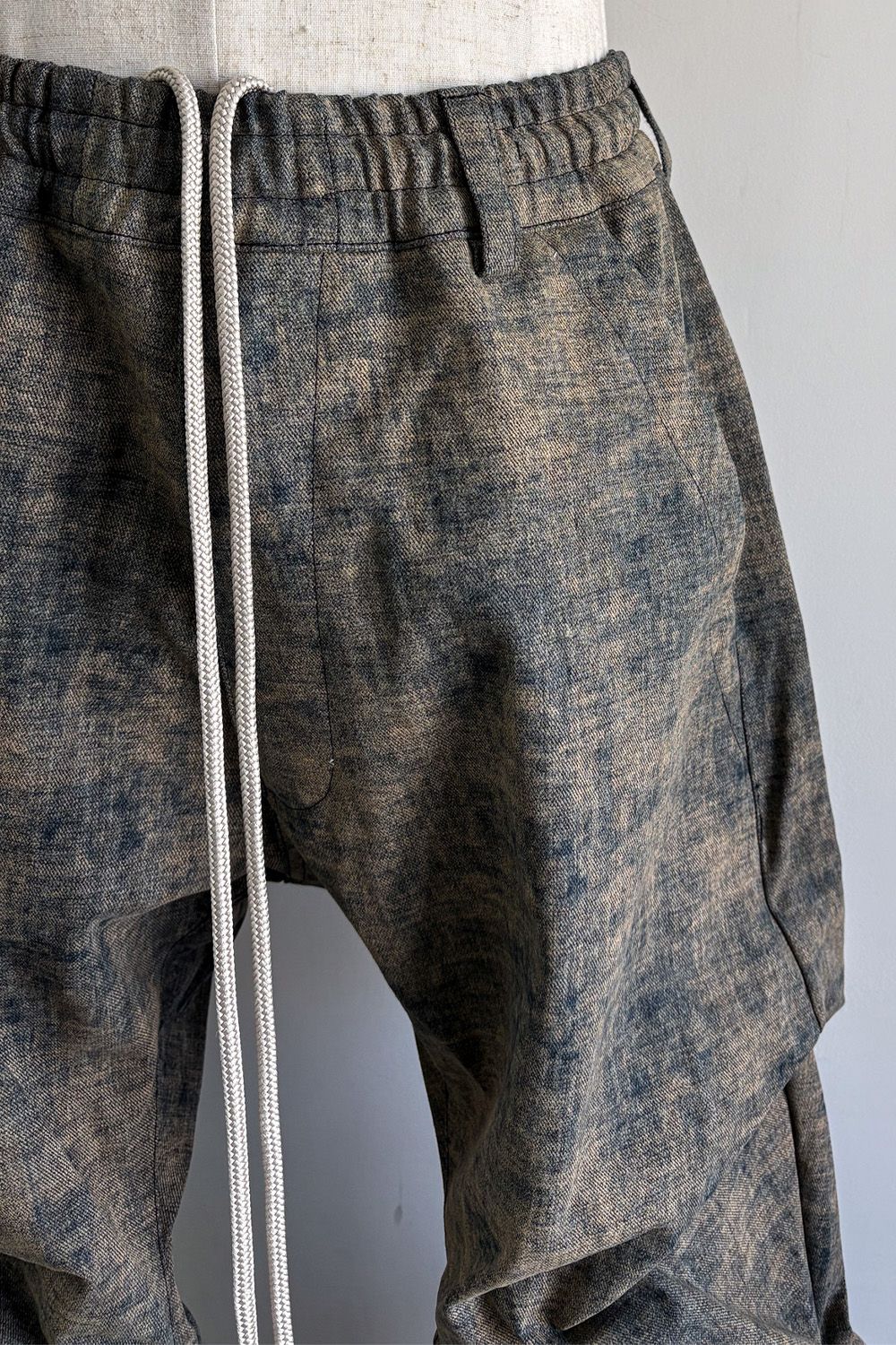 [ラスト1点 サイズ2] BLENDED SHADES DENIM TUCK BOOTS CUT PT / スチールブルー