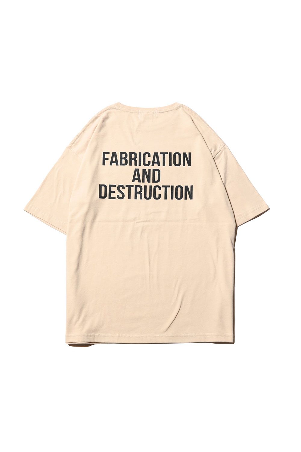 CUTRATE LOGO DROP SHOULDER S/S T-SHIRT / ベージュ