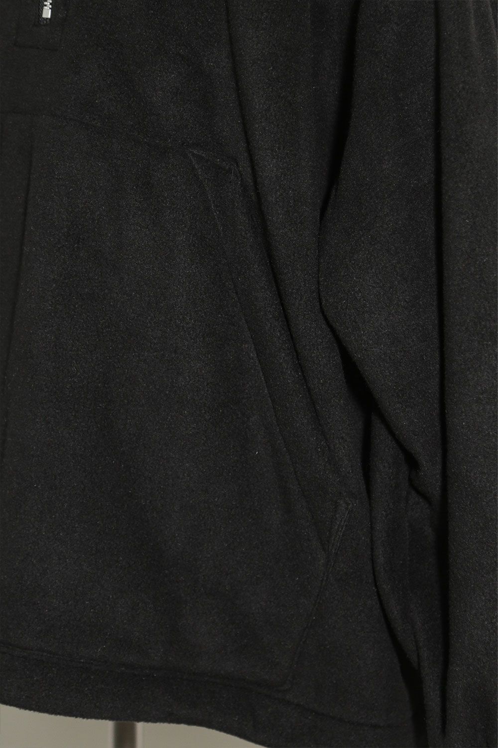 フリースハーフジップフーディー / Fleece Hoodie / ブラック / ag-10085-1