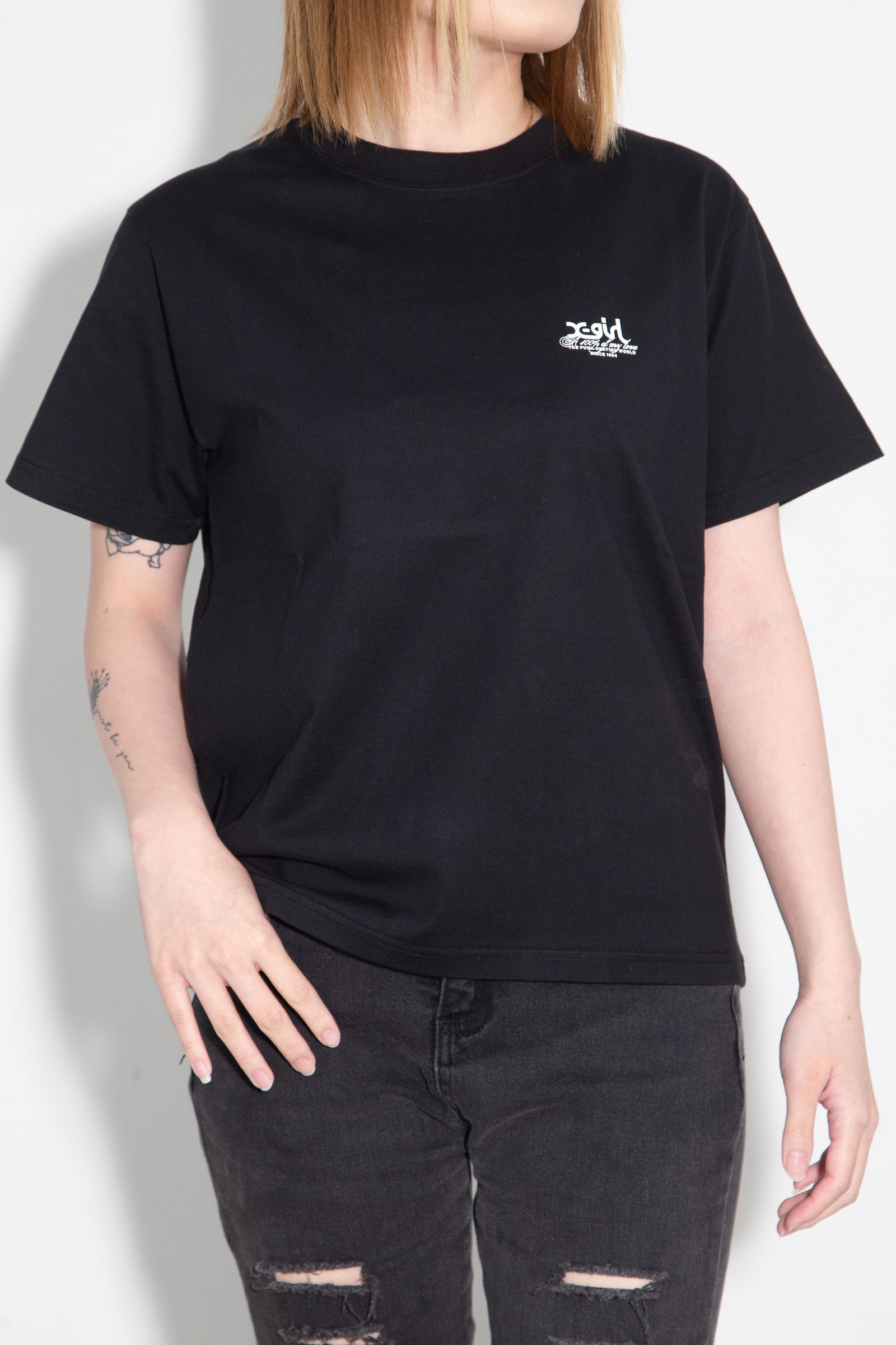 HIBISCUS CAMOUFLAGE FACE S/S TEE / ブラック