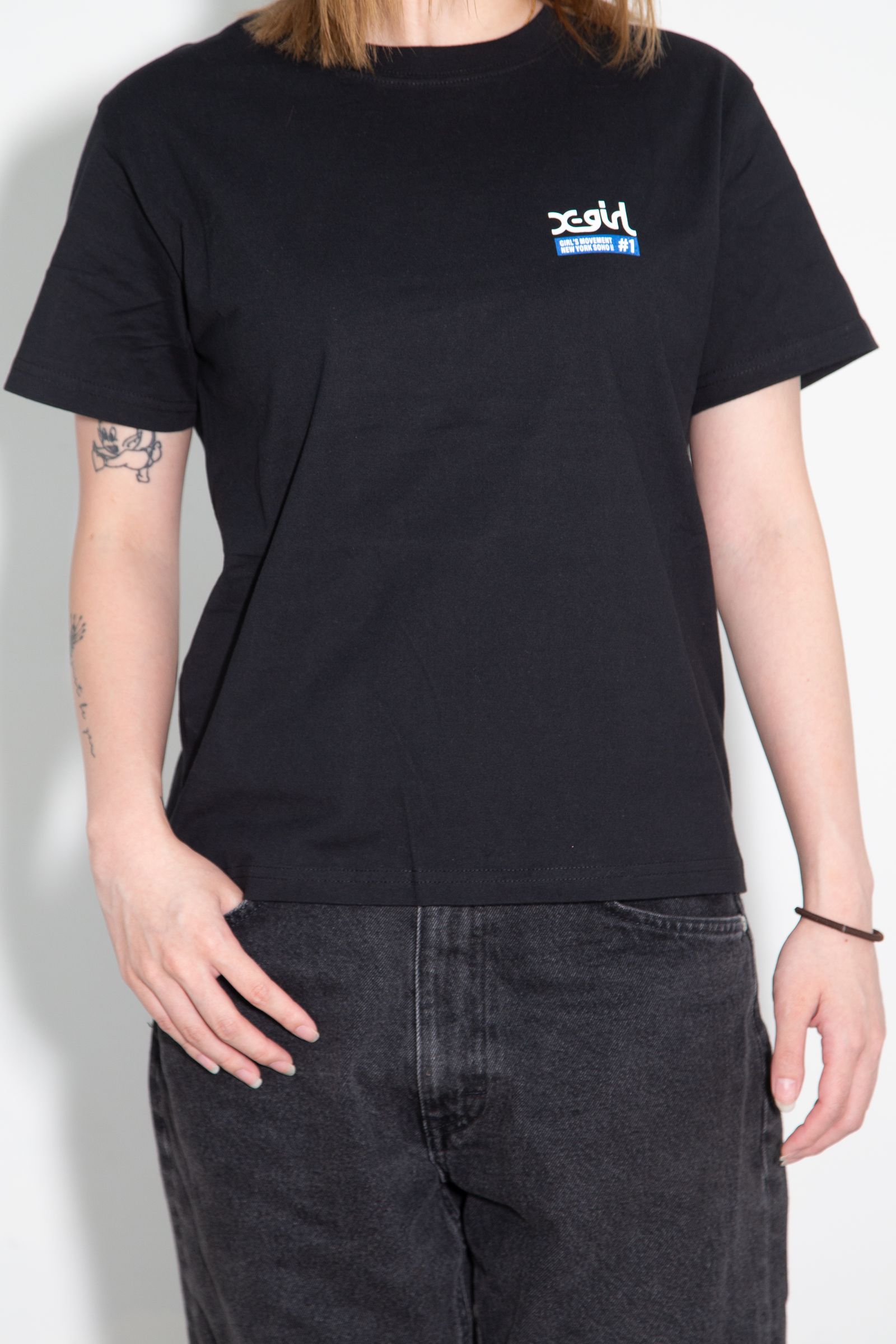 COLORED BOX FACE S/S TEE / ブラック