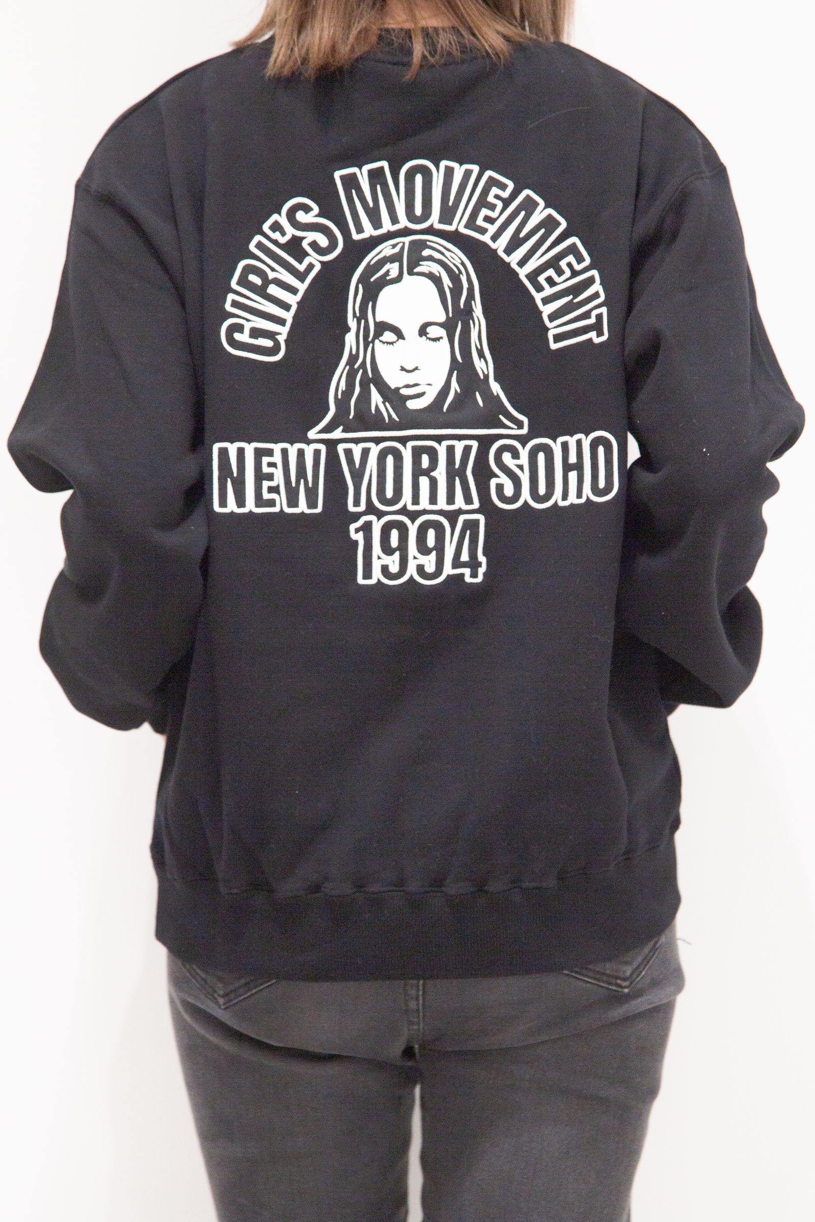 ARCH LOGO AND FACE PATCH SWEATSHIRT / ブラック