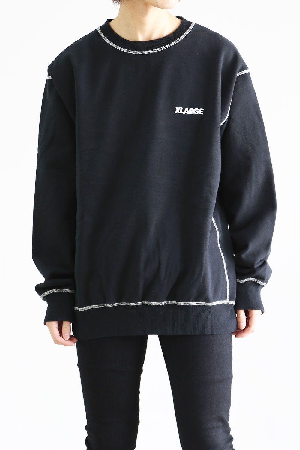 XLARGE - STITCH CREWNECK SWEAT / ブラック | Tempt