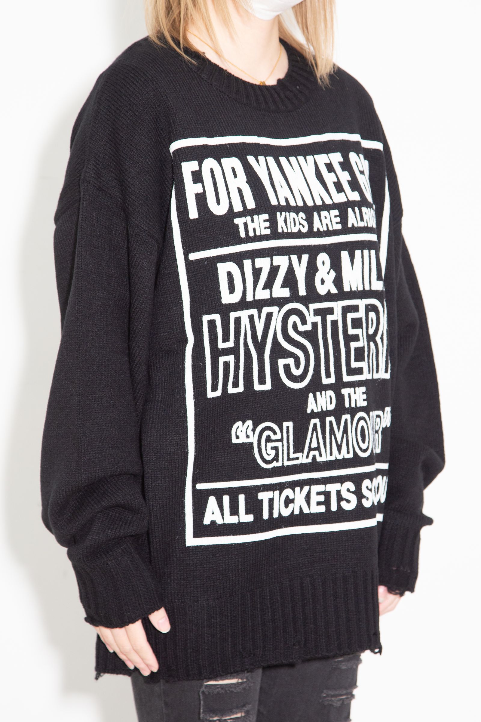 DIZZY&MILKY クラッシュセーター / ブラック