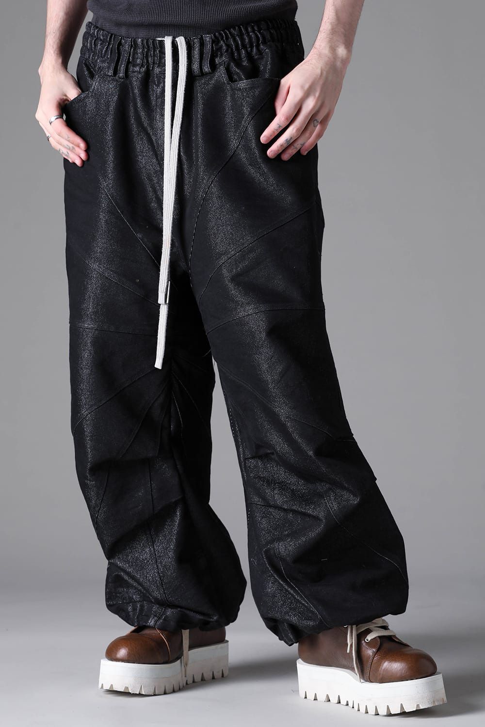 Panelled Denim Extra-Wide Pants