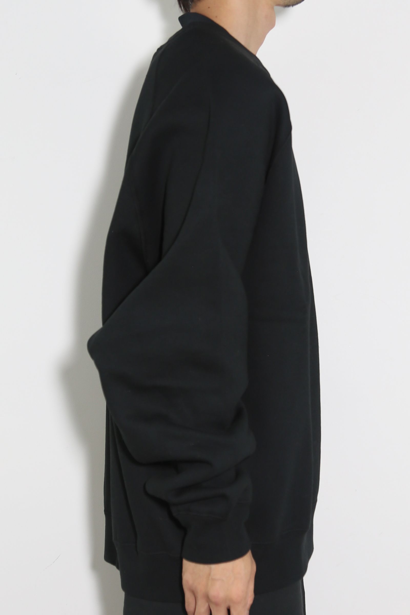 21FW 1POINT LOGO CREW SWEAT SHIRTS / ブラック