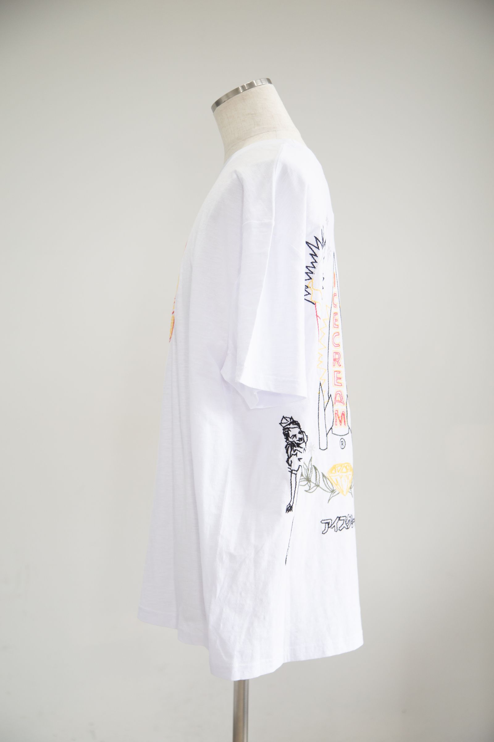 【ICECREAM】CHAINS OVERSIZED T-SHIRT / ホワイト