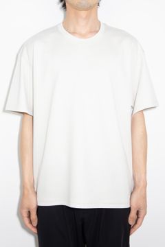 COTTON DOUBLE FACE OVERSIZED S/S TEE / ライトグレー