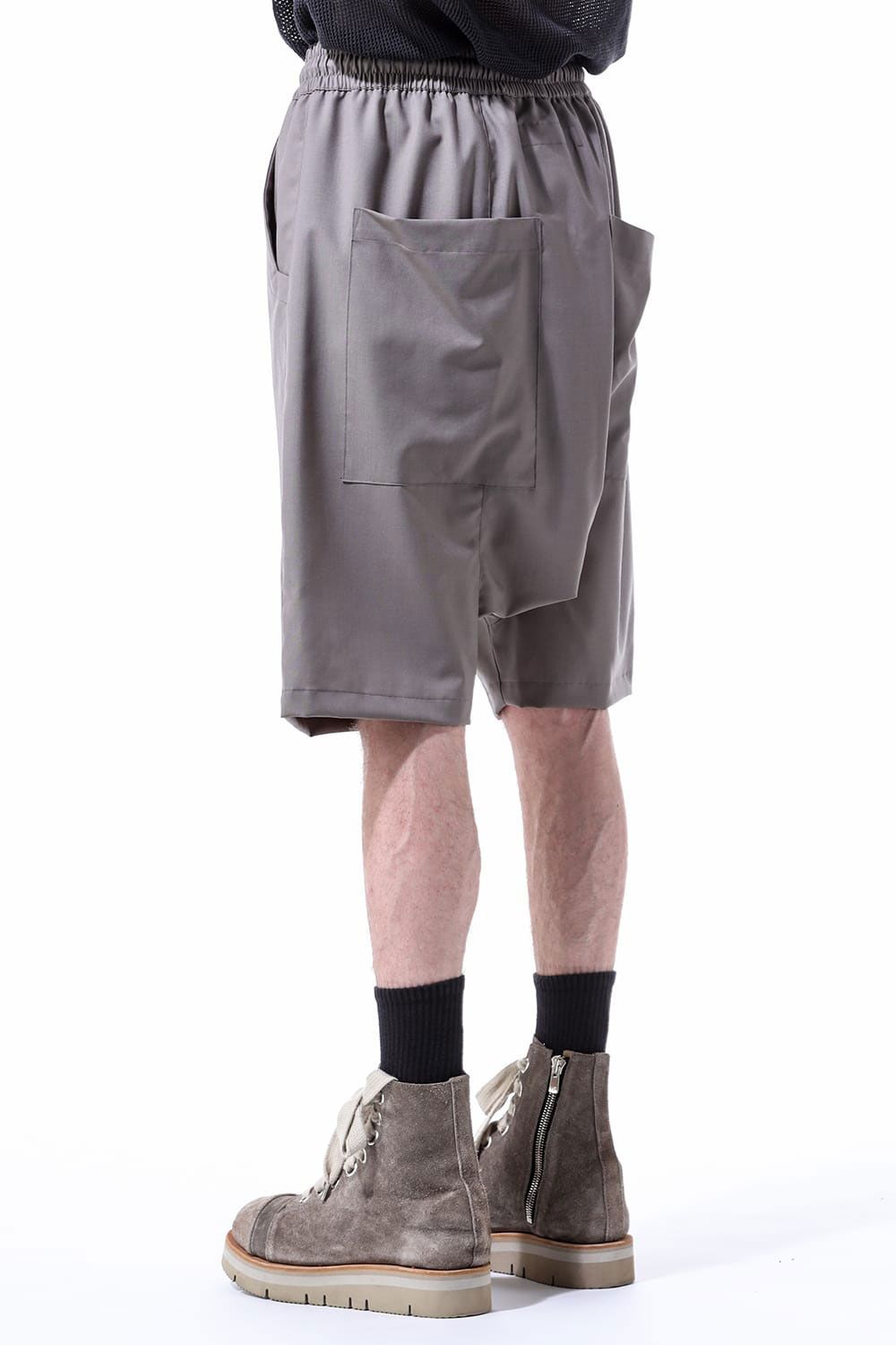 サマーウールサルエルショーツ / Summer Wool Sarouel Shorts / ブラック / ag-11042