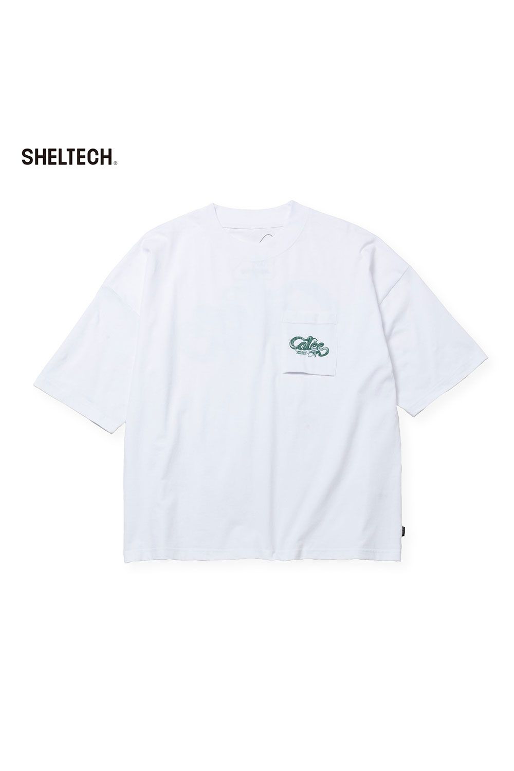 × SHELTECH®︎ CL SNAKE LOGO DROP SHOULDER TEE / ホワイト
