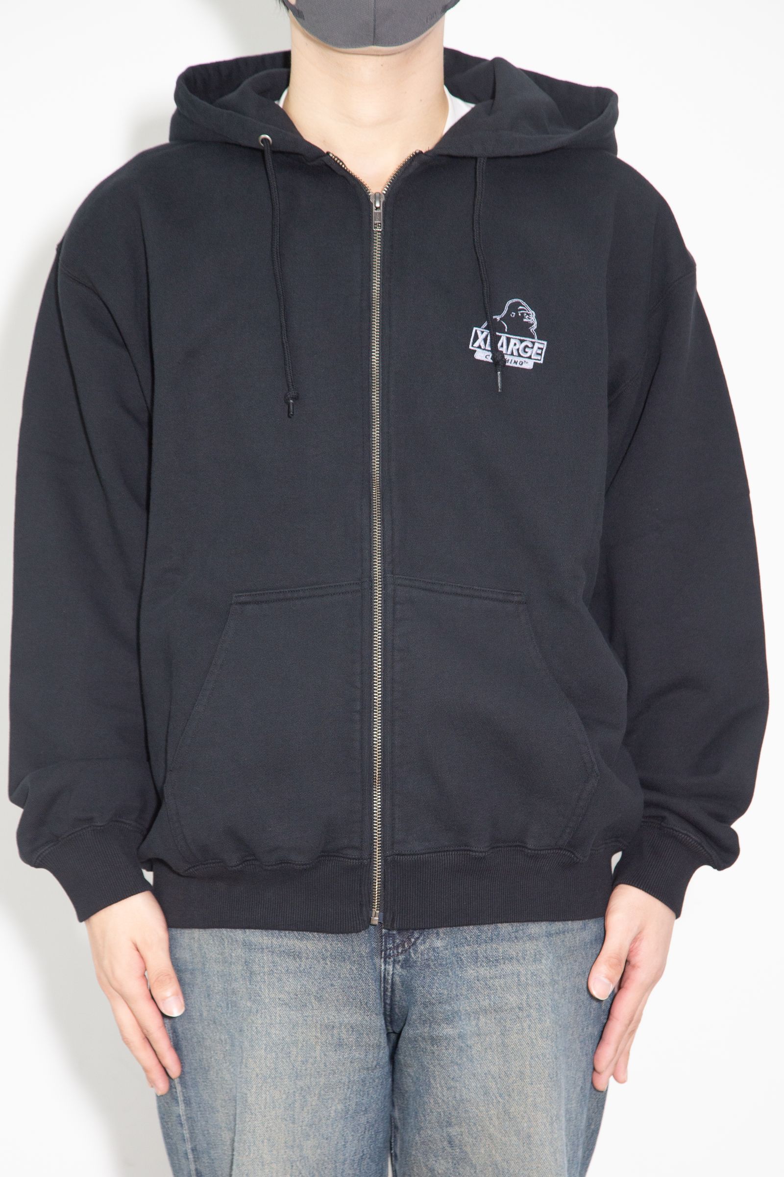 BACKSIDE OG ZIP UP HOODED SWEATSHIRT / ブラック