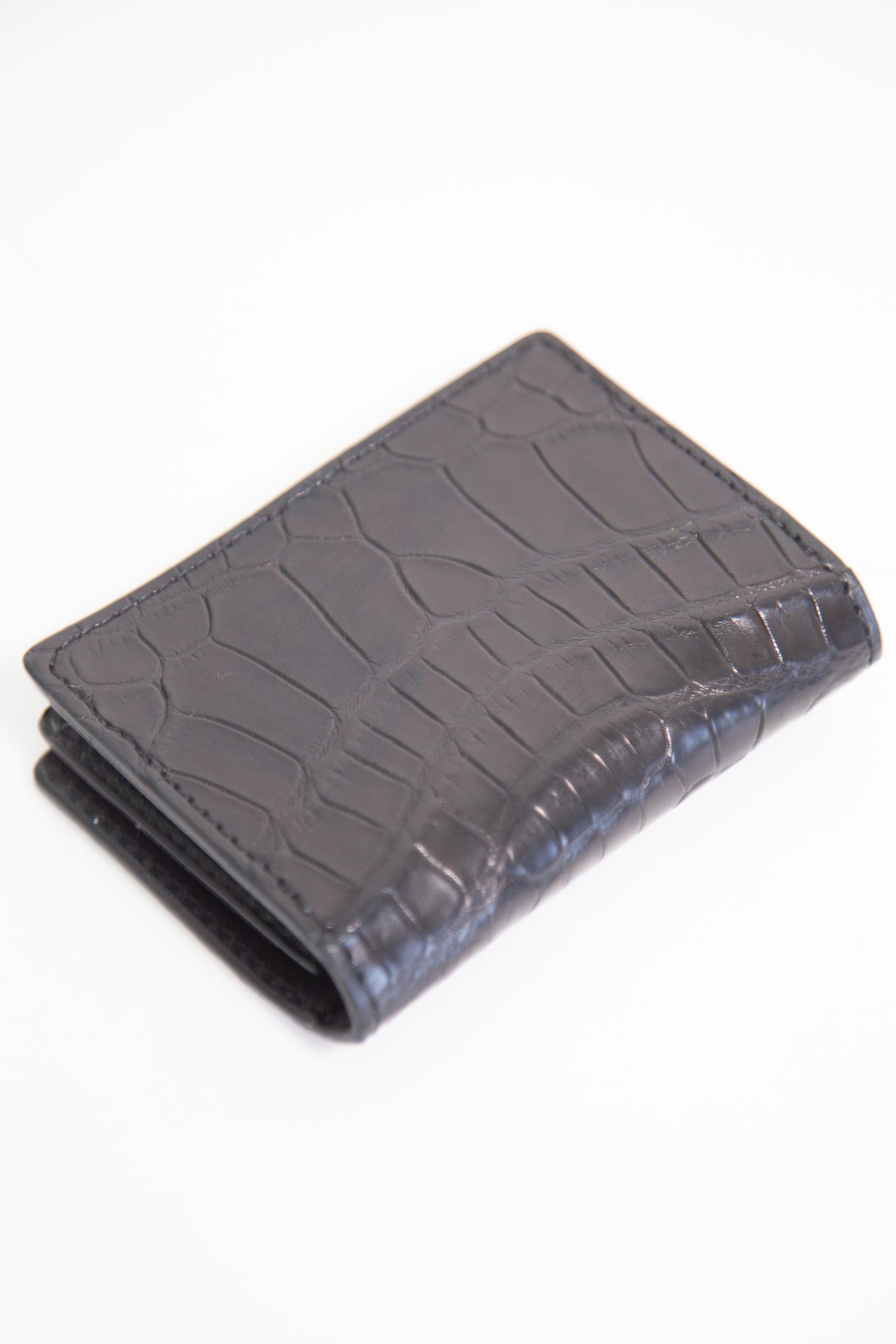[383-06] CROCODILE CARD CASE / ブラック