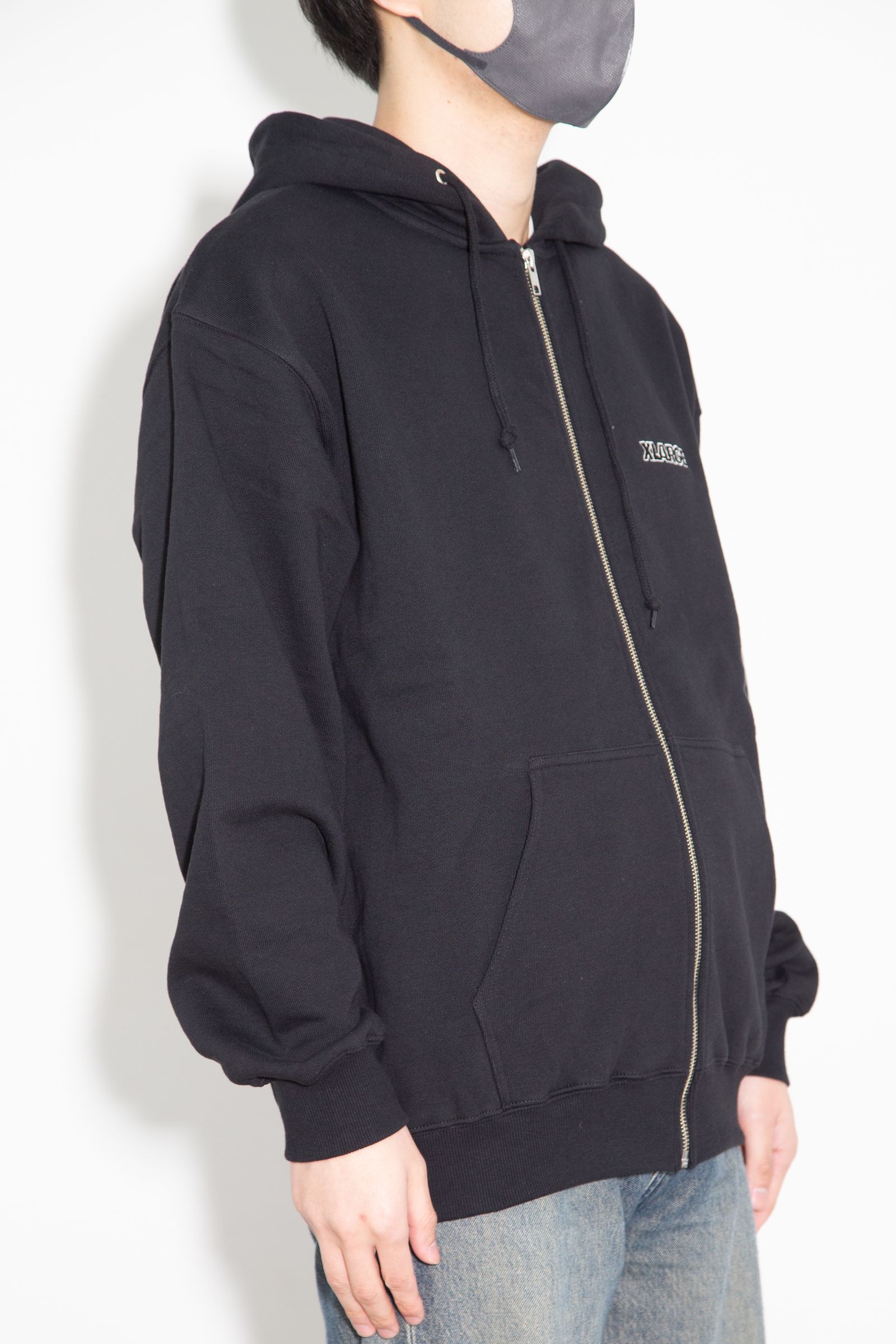 OG BOX ZIP UP HOODIE / ブラック