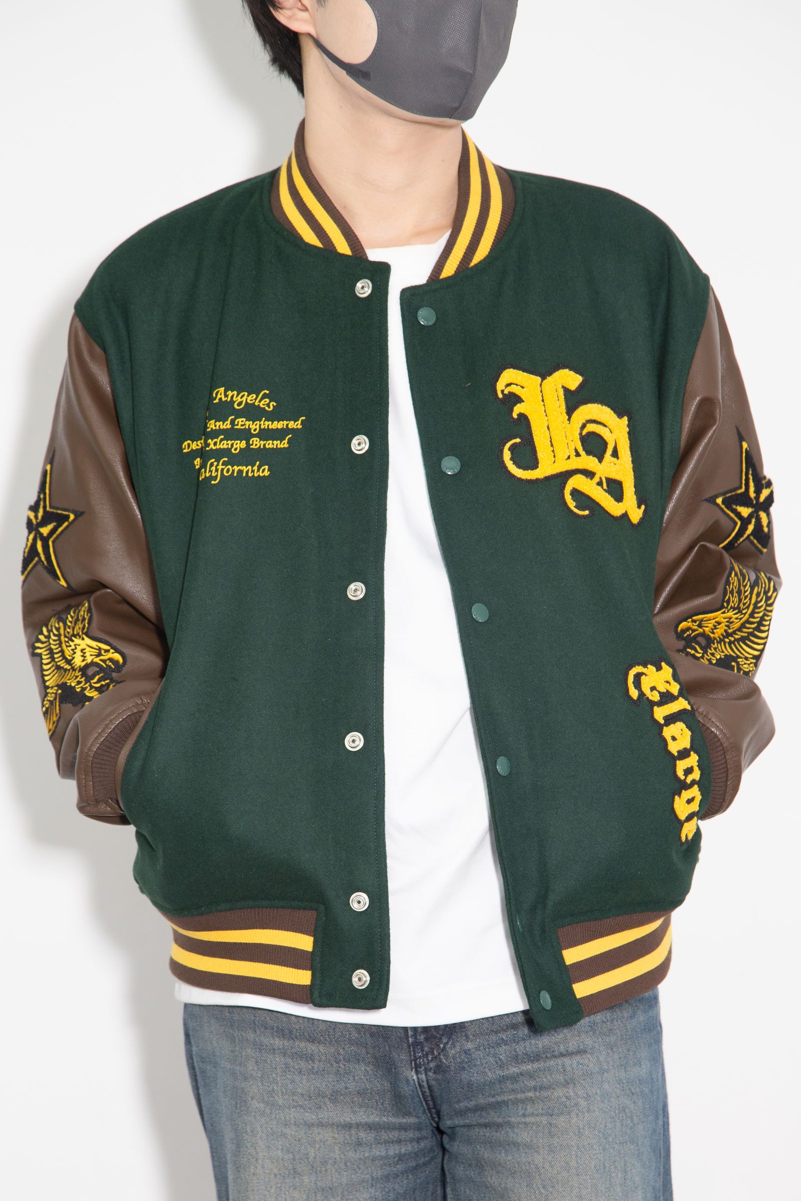 ［ラスト1点 サイズL］VARSITY JACKET / グリーン