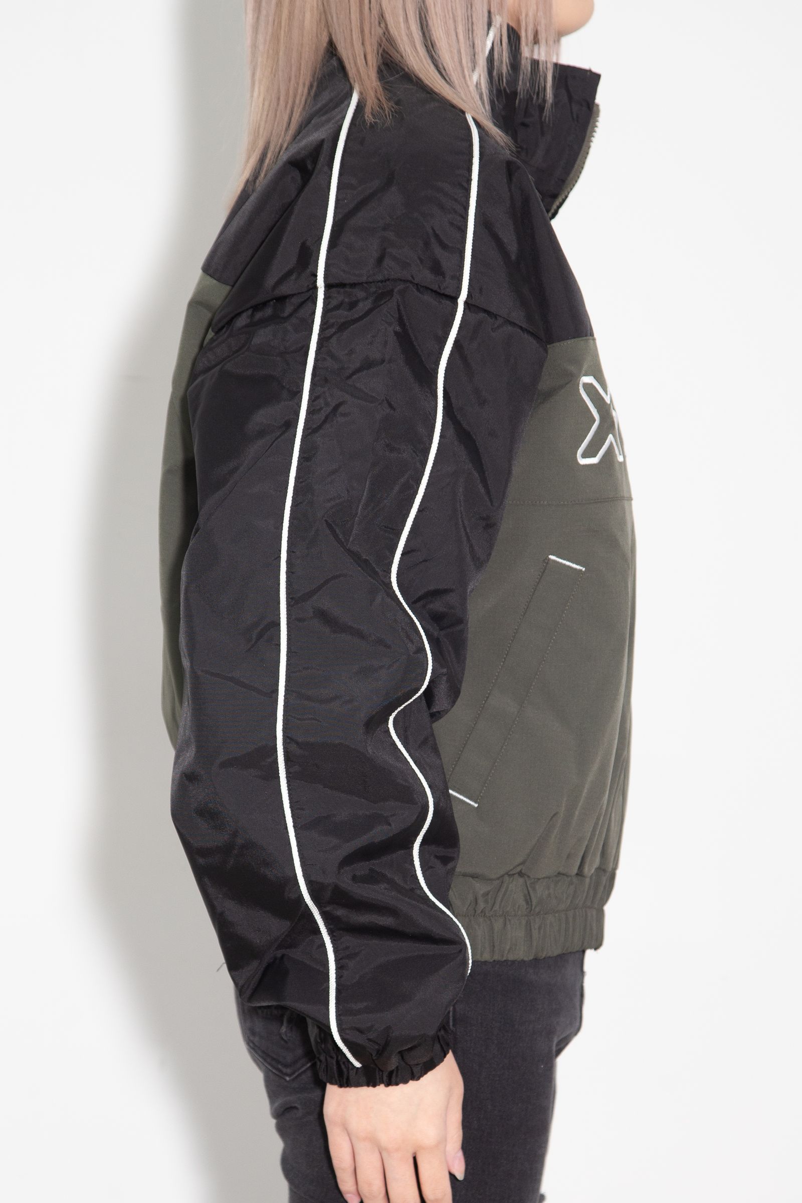 X-girl LOGO EMBROIDERY JACKET / オリーブ