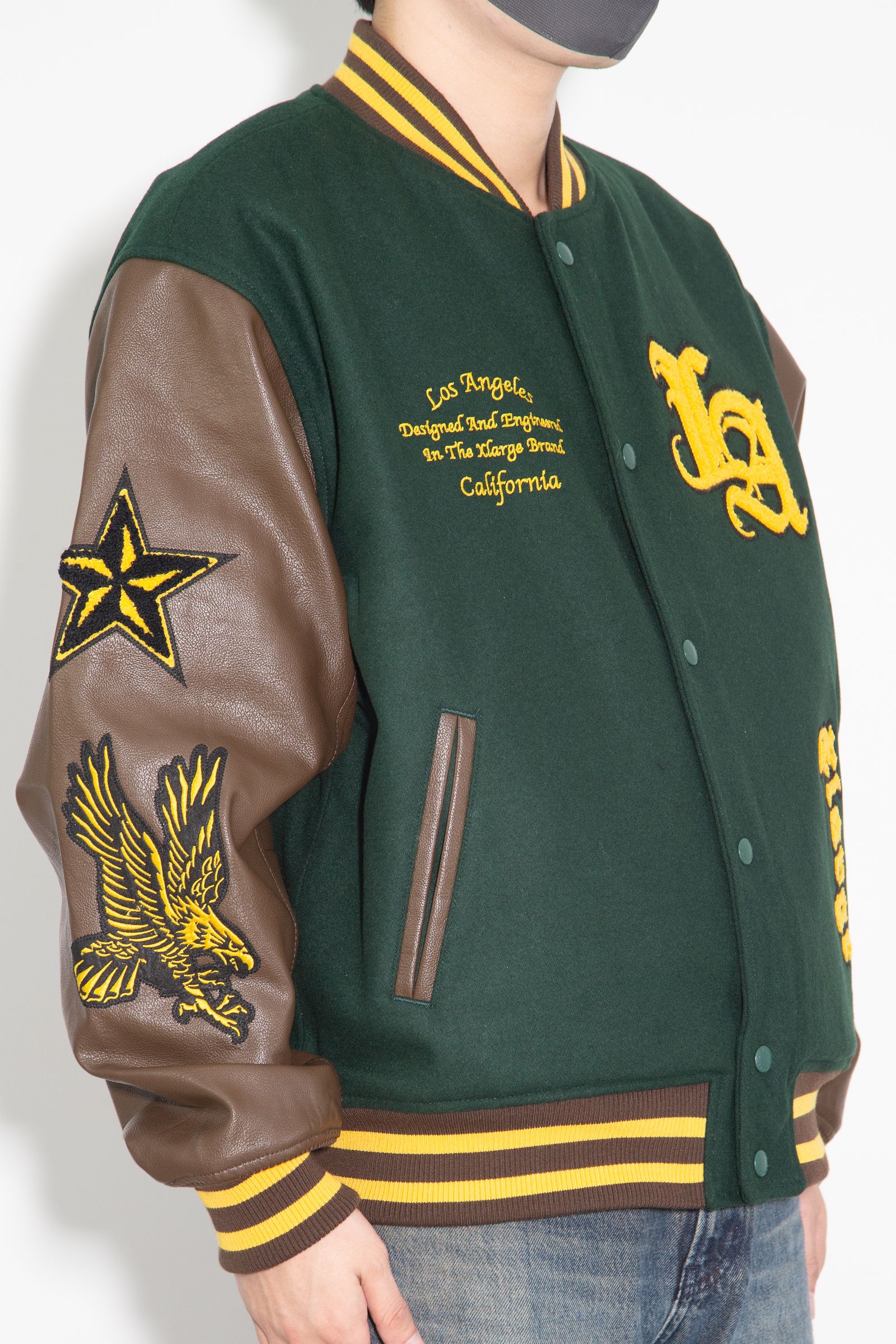 ［ラスト1点 サイズL］VARSITY JACKET / グリーン