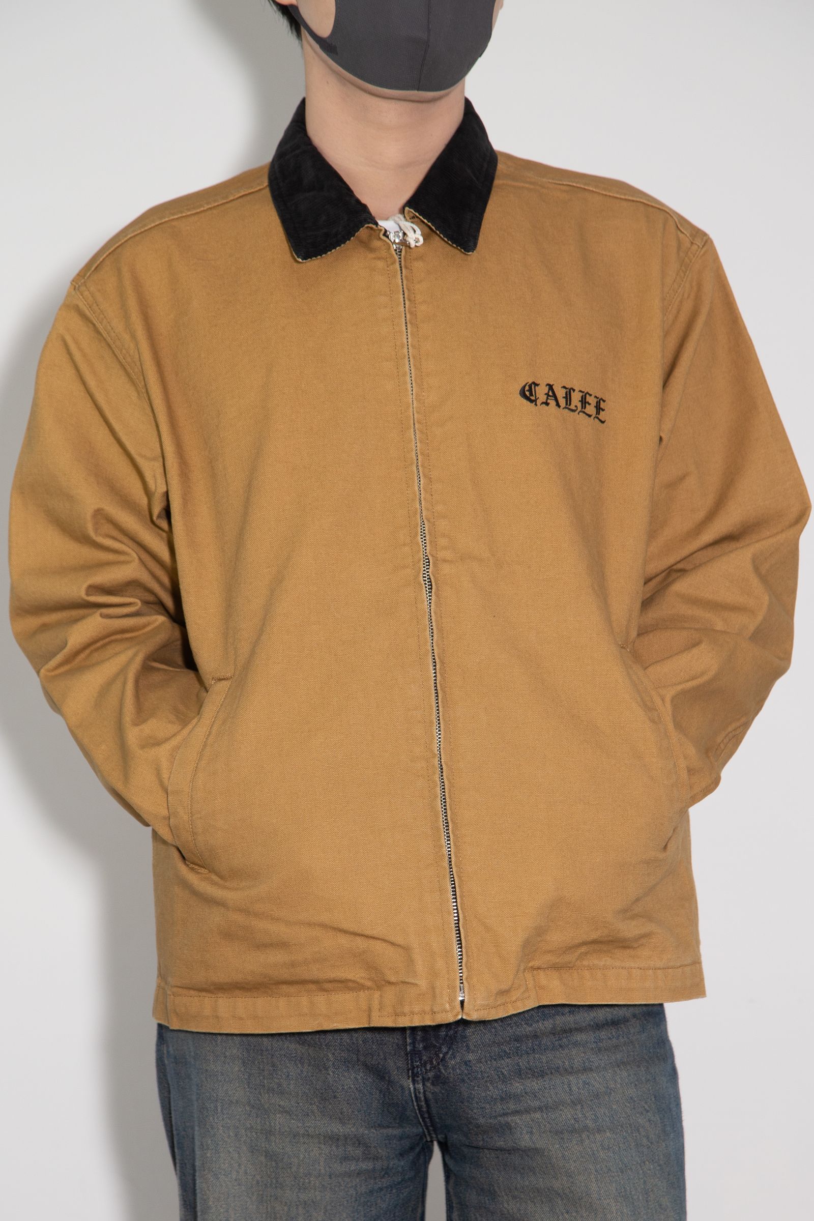 ［ラスト1点 サイズL］VINTAGE REPRODUCT CORDURY COLLAR DUCK JACKET / キャメル