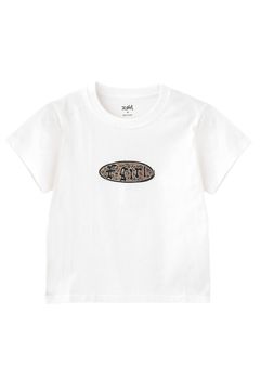 LEOPARD OVAL LOGO S/S BABY TEE / ホワイト