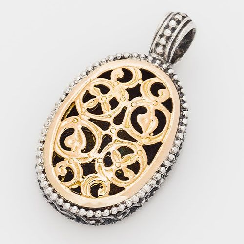 Garden Shadows Medium Oval Pendant / GP005