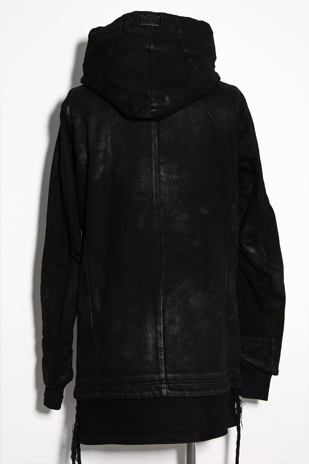【コーティングあり】デニムフーディージャケット / COATED HOODIE DENIM JKT / ブラック / ag-12040-1