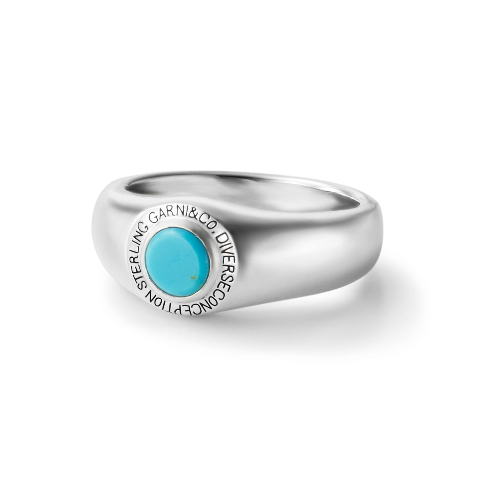 GARNI  Round Stone Ring BLUE