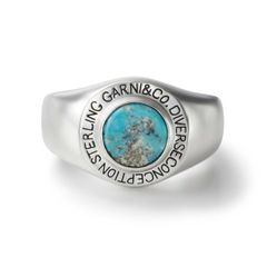 Round Stone Ring - L / ブルー